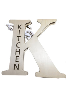 Light-Up Wooded Kitchen Sign (025)