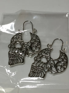 Sterling Silver Skull Earrings (019)