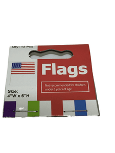 12 4”x6” USA Flags (023)
