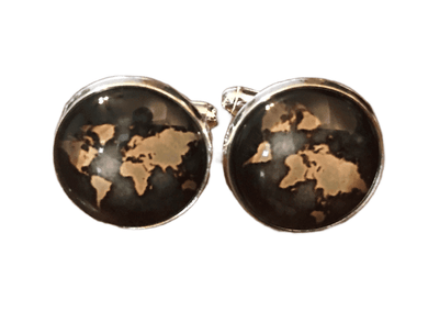 World Map Cufflinks (023)