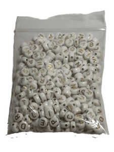 Bag of 100 Small Letter Beads (020)