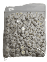 Load image into Gallery viewer, Bag of 100 Small Letter Beads (020)