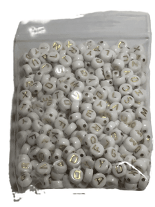 Bag of 100 Small Letter Beads (020)