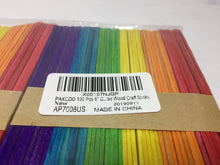 Load image into Gallery viewer, Pack of 100 Multicolor Wood Craft Sticks (011)