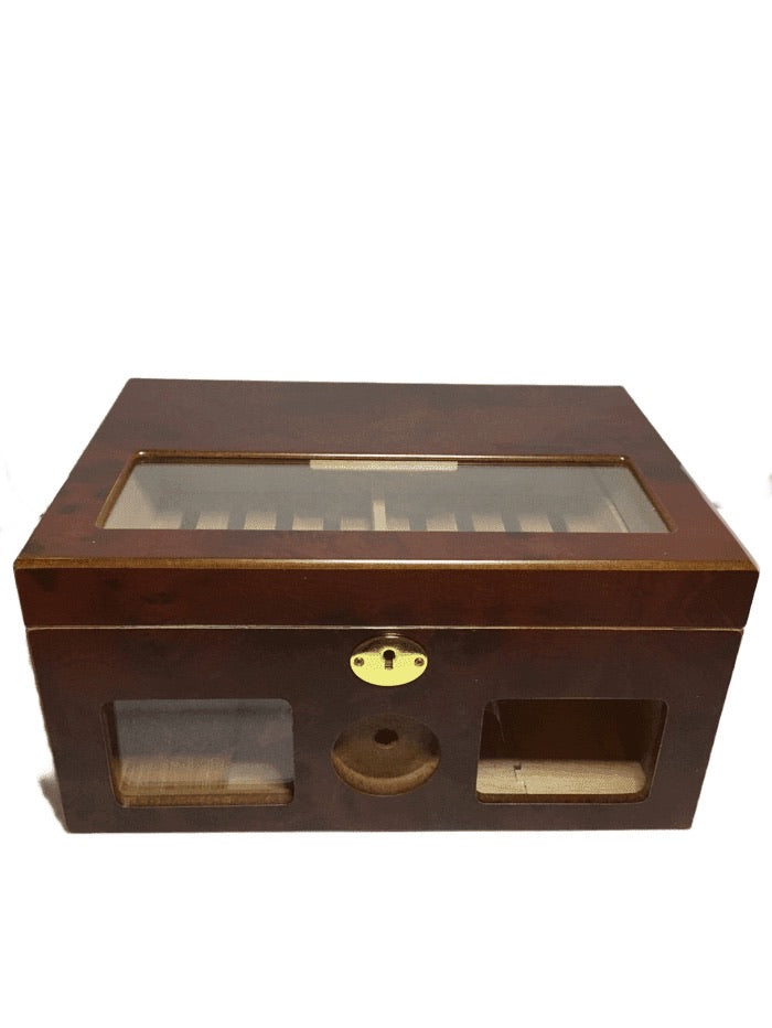Locking Wooden Cigar Box